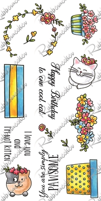 3501 Cats and Flowers