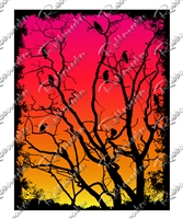 35033 Framed Crows in Trees