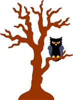 5334-07D Owl and Halloween Tree Die