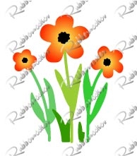 5402-04D Classic Flower and Stems