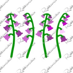 5402-05D Canterbury Bells and Stems