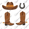 5424-06D Cowboy boots and Hat Die