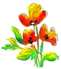 watercolor poppies  - 719